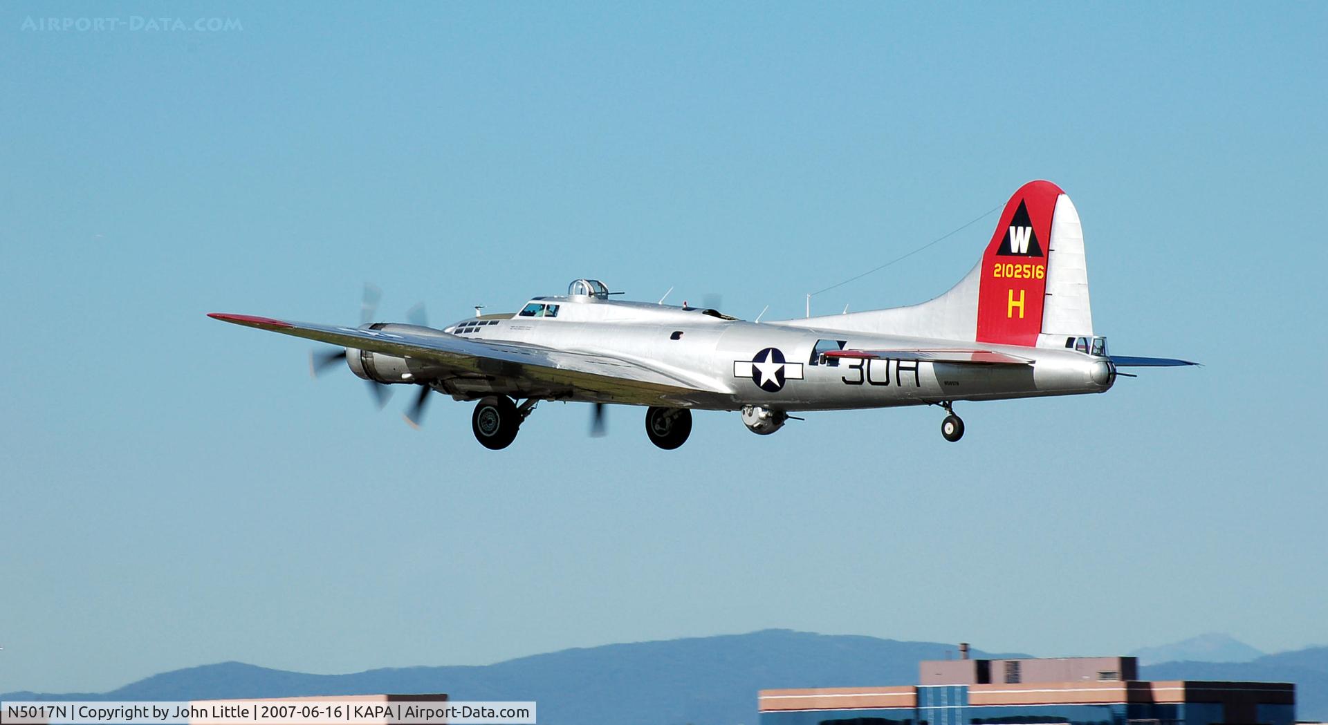 N5017N, 1944 Lockheed/Vega (Boeing) B-17G-105-VE Flying Fortress C/N 8649, Wheels coming up
