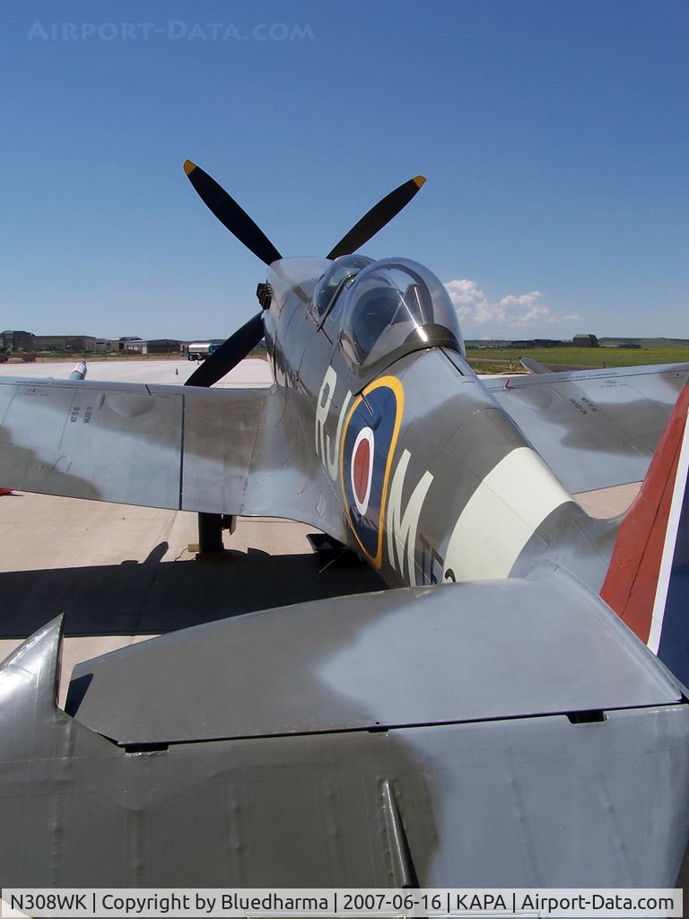 N308WK, 1945 Supermarine 361 Spitfire Tr9 C/N CBAF.4494, Spitfire from the back