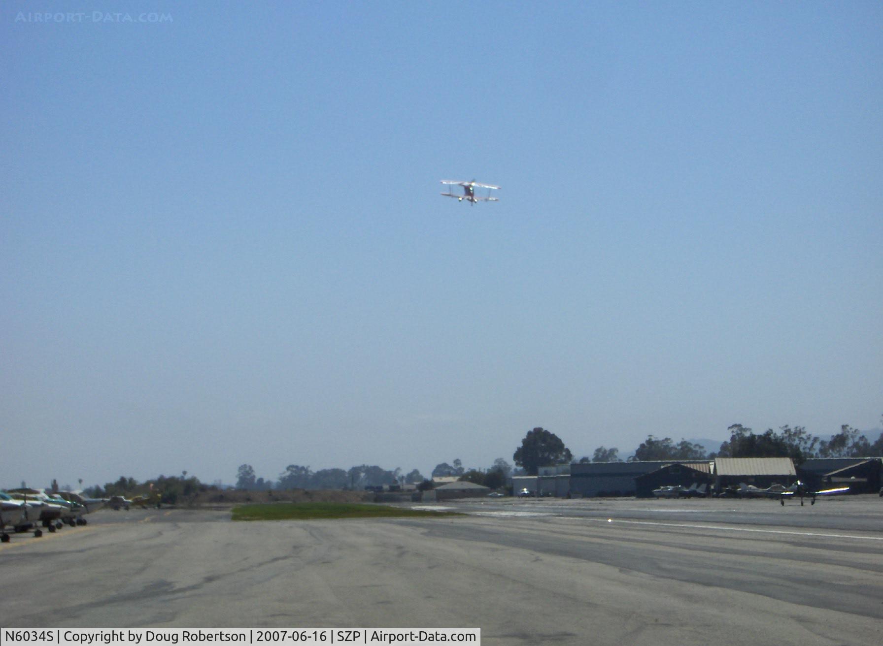 N6034S, Christen Pitts S-2B Special C/N 5132, Christen PITTS S-2B, Lycoming AEIO-540 260 Hp, takeoff fast climb Rwy 22