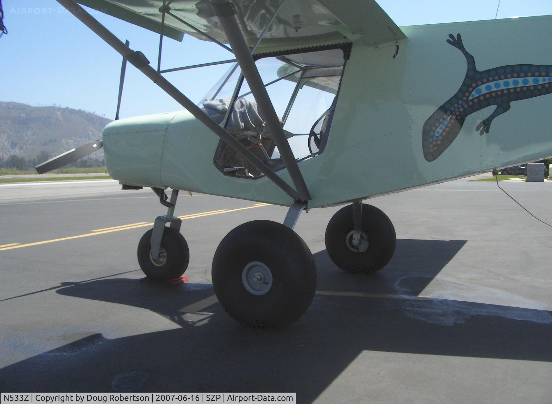 N533Z, 2003 Zenith STOL CH-701 C/N 7-4326, 2003 Kube Zenith CH 701 STOL, Rotax 912ULS 100 Hp, the Green Lizard's three big sticky feet