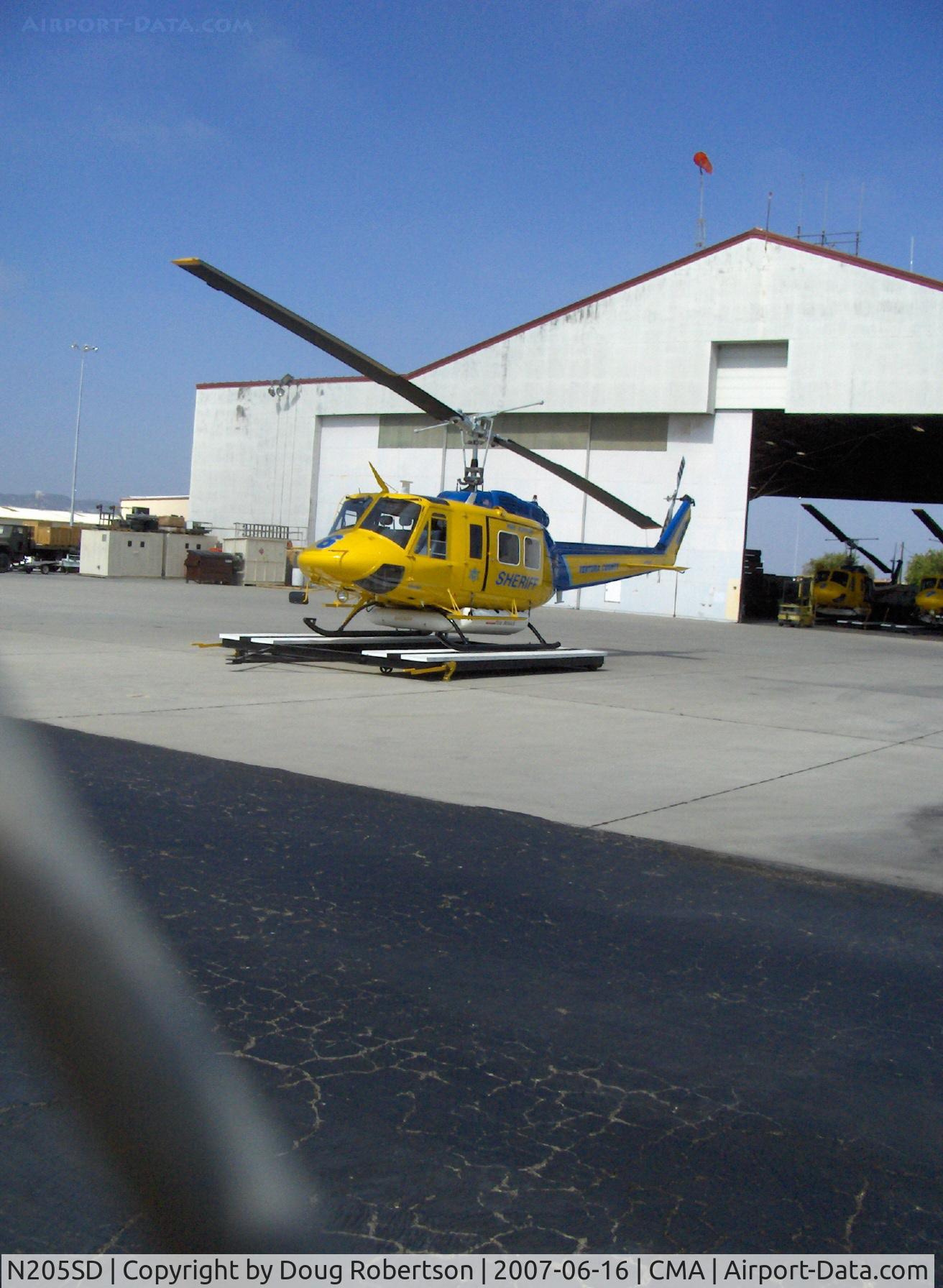 N205SD, 1970 Bell HH-1H Iroquois C/N 17116, 1970 Bell HH-1H, Ventura County Sheriff's Dept. #6, completely rebuilt from wartime service as Bell Iroquois Huey, one Lycoming T53-C-13 turboshaft 1,400 shp, Search & Rescue equipped