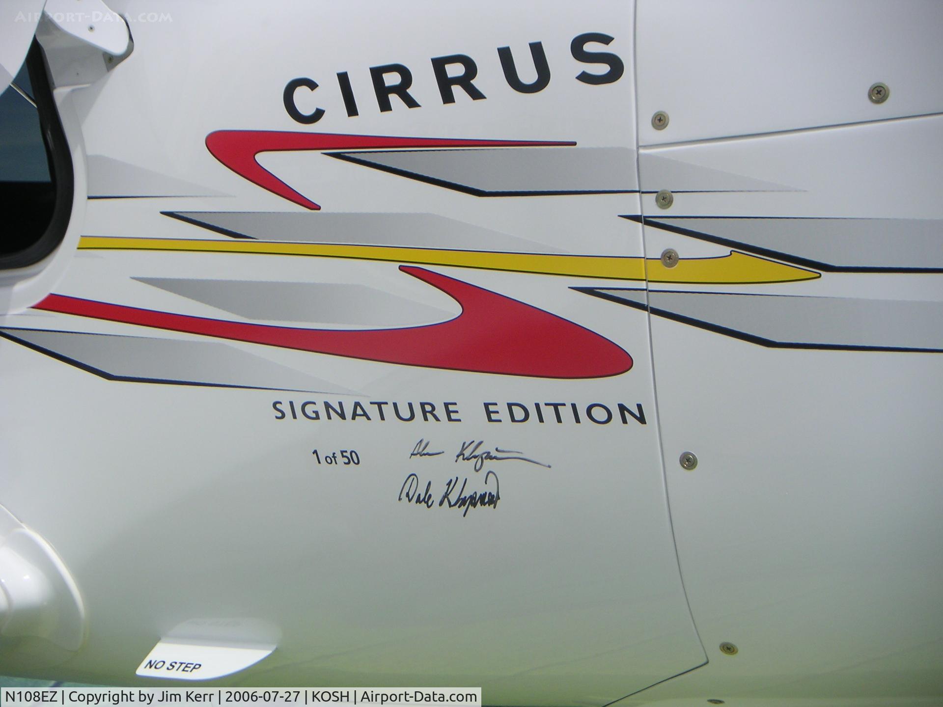 N108EZ, 2006 Cirrus SR22 C/N 2037, Alan & Dale Klapmeier Special Edition