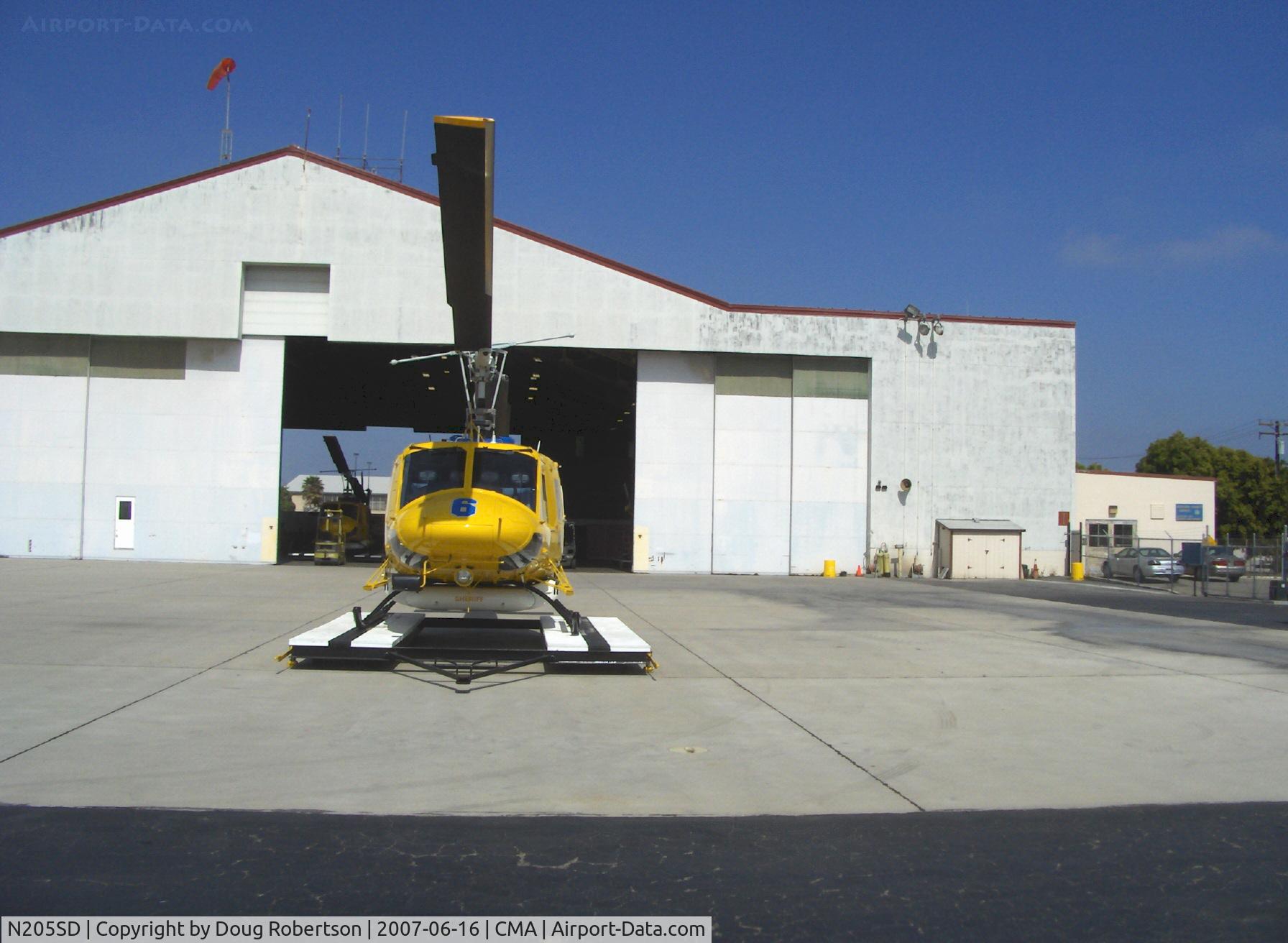 N205SD, 1970 Bell HH-1H Iroquois C/N 17116, 1970 Bell HH-1H, Ventura County Sheriff's Dept. #6, completely rebuilt from wartime service as Bell Iroquois Huey, one Lycoming T53-C-13 turboshaft 1,400 shp, Search & Rescue equipped