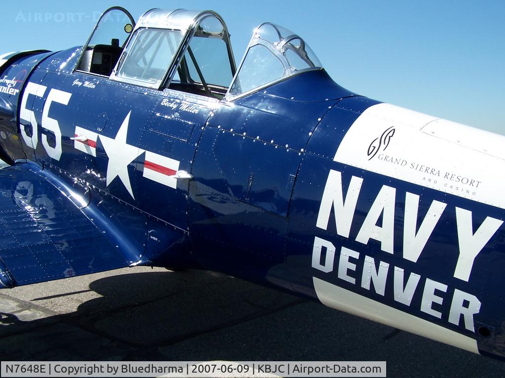 N7648E, 1942 North American SNJ-3 Texan C/N 78-6987, Trophy Hunter Back side view