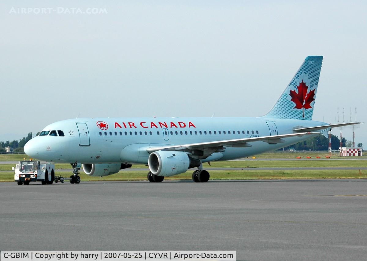 C-GBIM, 1998 Airbus A319-114 C/N 840, C-GBIM at Vancouver International Aiprort