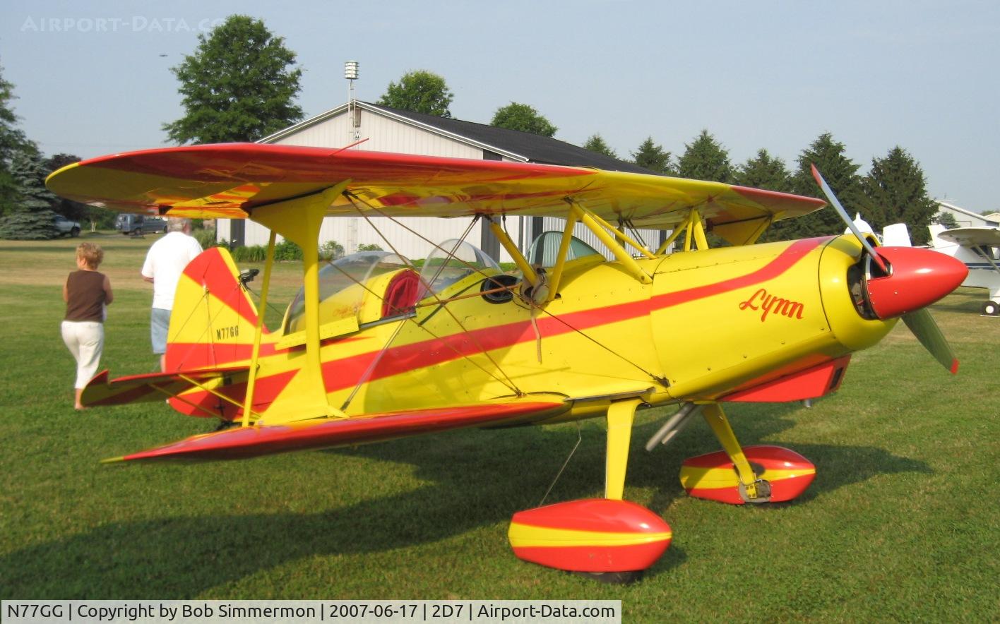 N77GG, 1979 Stolp SA-750 Acroduster Too C/N 1-77-BG, Father's Day fly-in at Beach City, OH