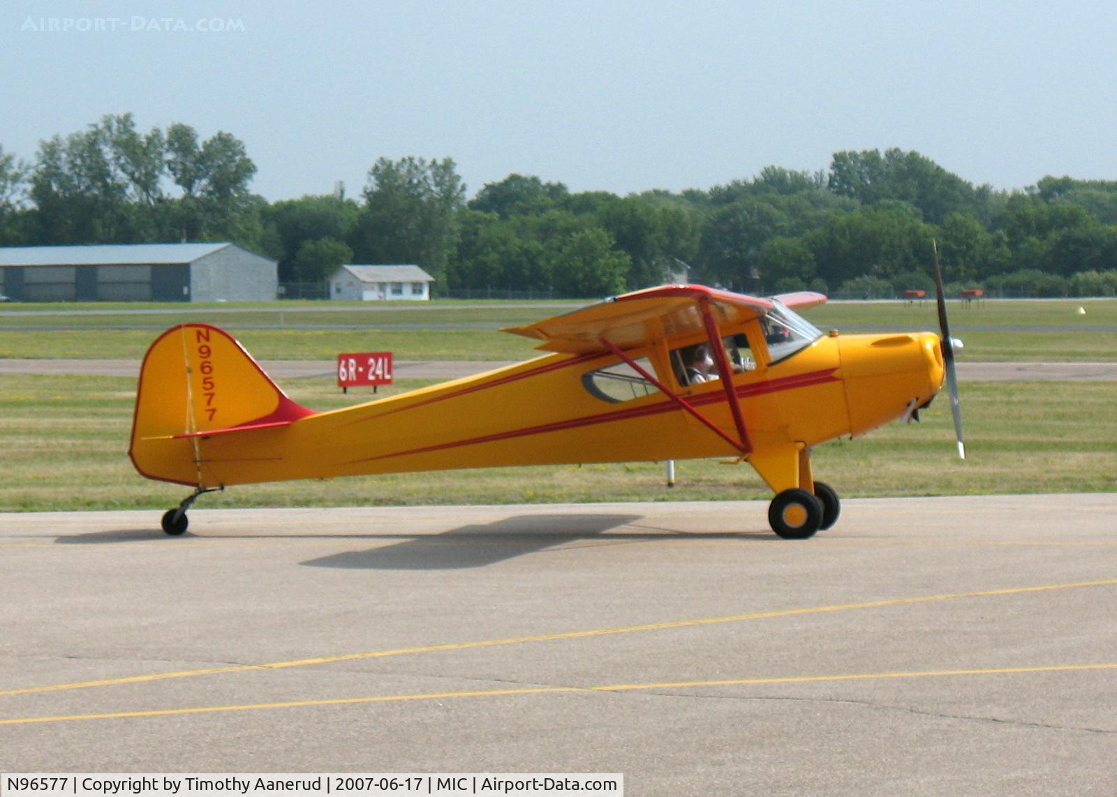N96577, 1946 Taylorcraft BCS12-D C/N 8877, Crystal Airport Open House & Fly-In
