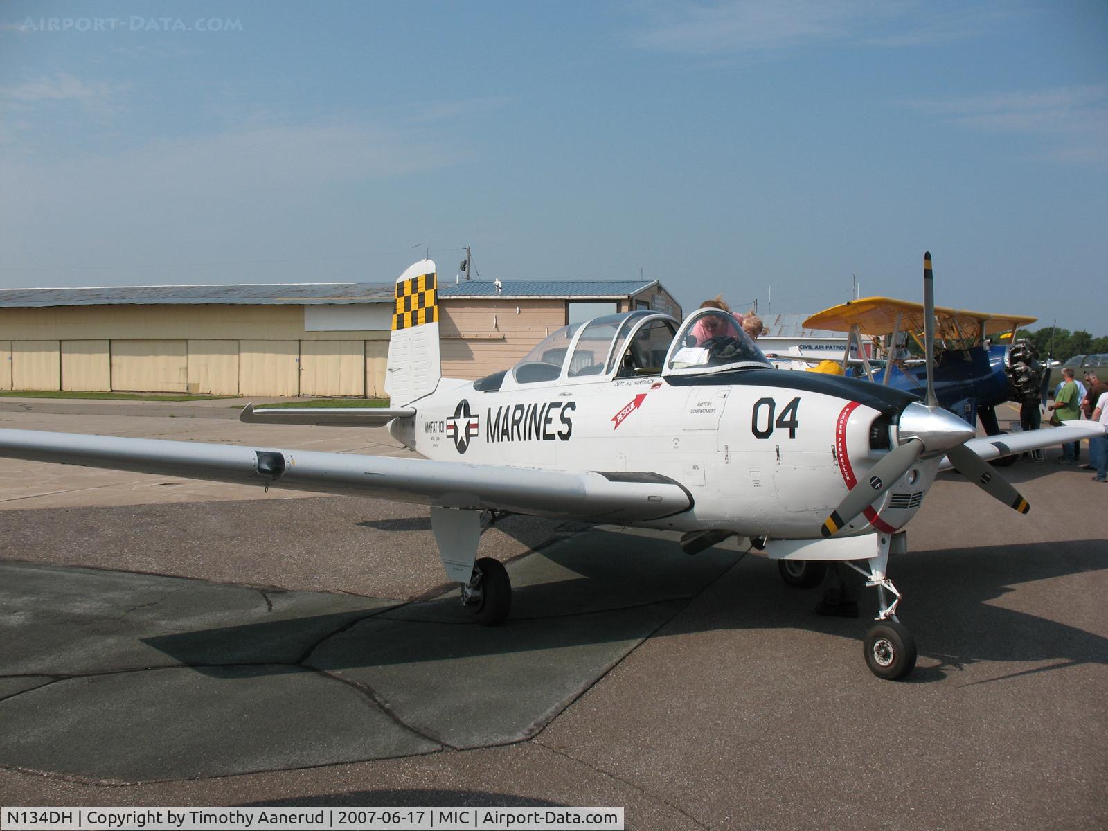 N134DH, 1953 Beech (CCF) T-34A (A45) Mentor C/N CCF34-78, Canadian Car and Foundry T-34A Mentor, 53-4109. Crystal Airport Open House & Fly-In