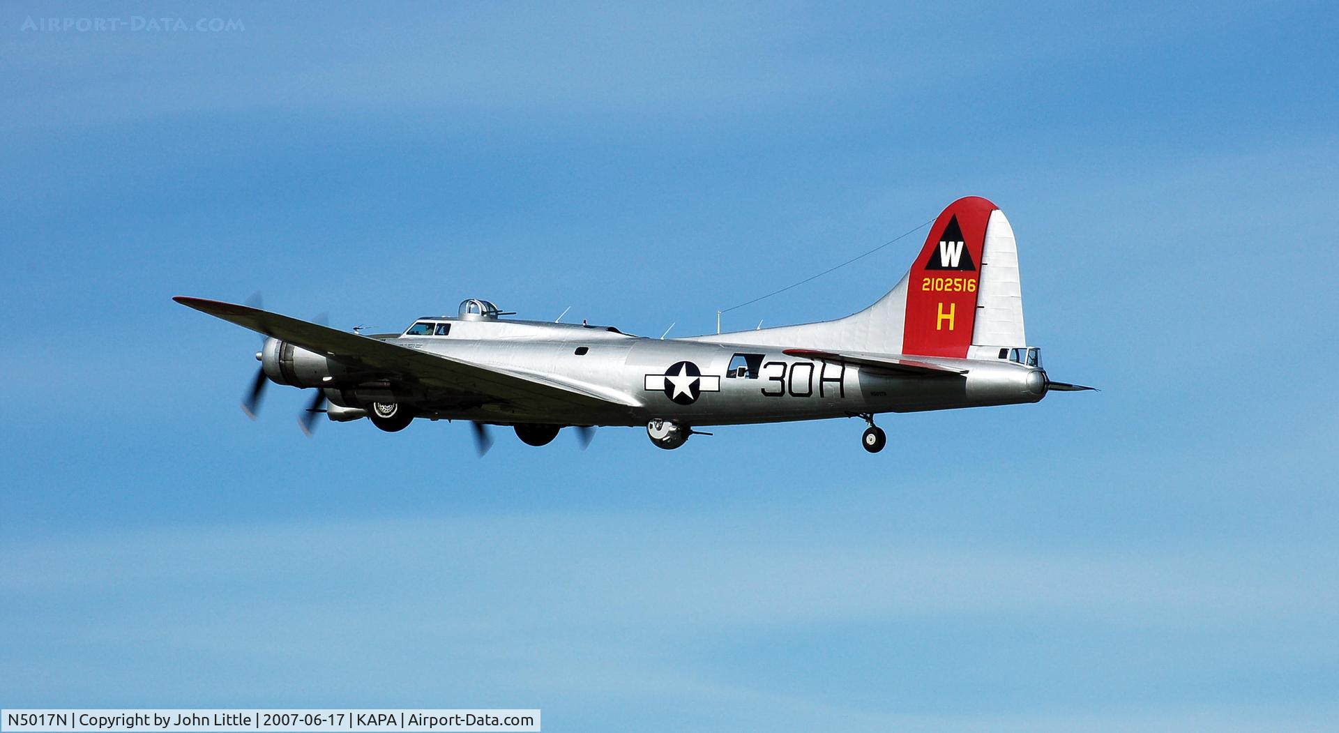 N5017N, 1944 Lockheed/Vega (Boeing) B-17G-105-VE Flying Fortress C/N 8649, Climb Out, Wheels up