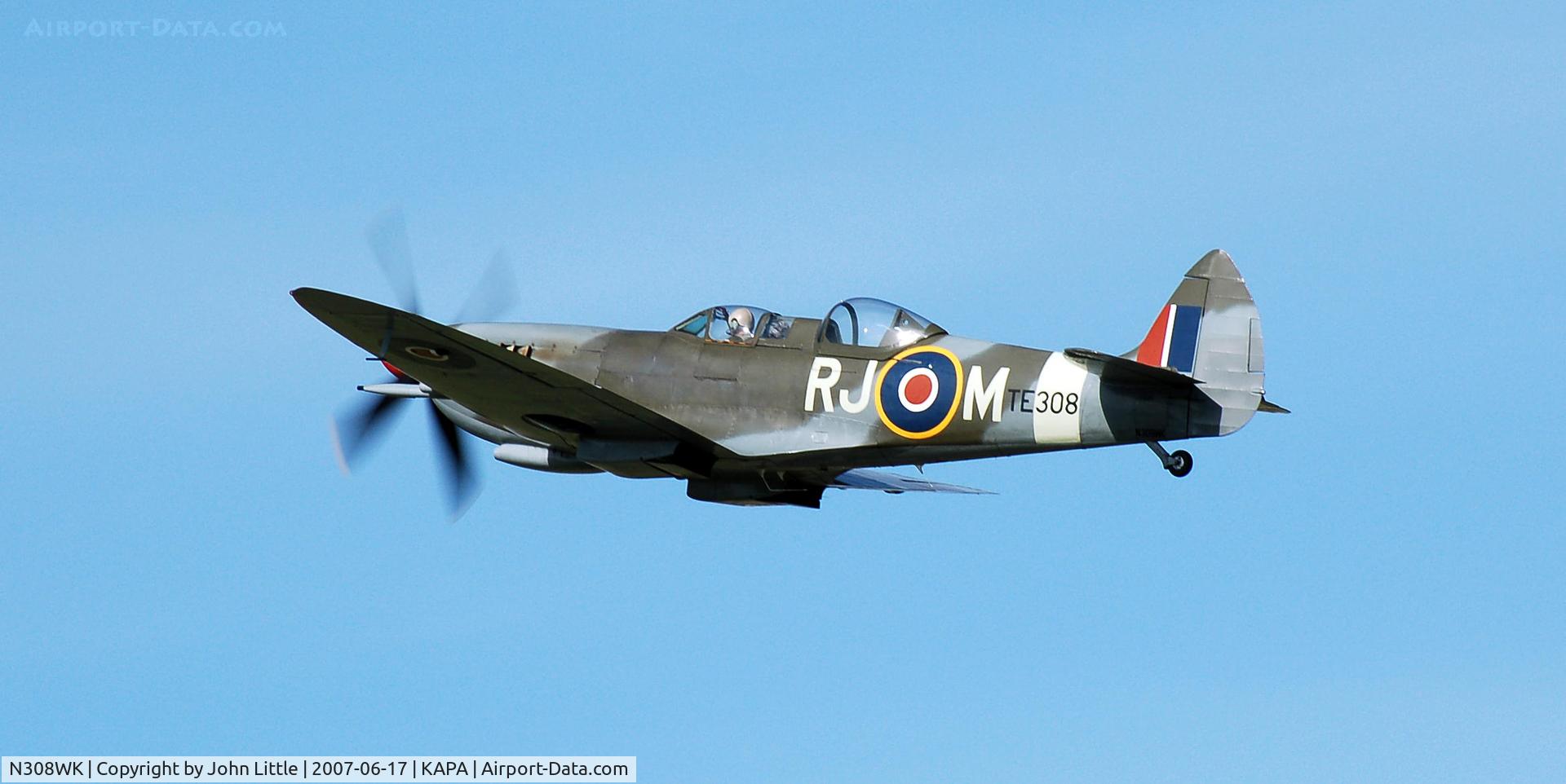N308WK, 1945 Supermarine 361 Spitfire Tr9 C/N CBAF.4494, Beginning Right Bank to the West