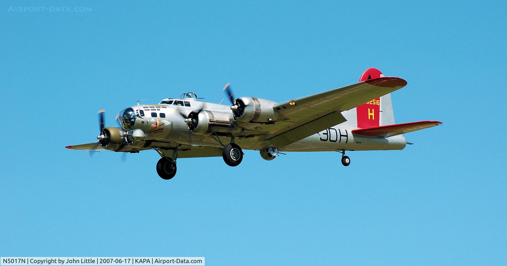 N5017N, 1944 Lockheed/Vega (Boeing) B-17G-105-VE Flying Fortress C/N 8649, Last Landing Picture,  17L
