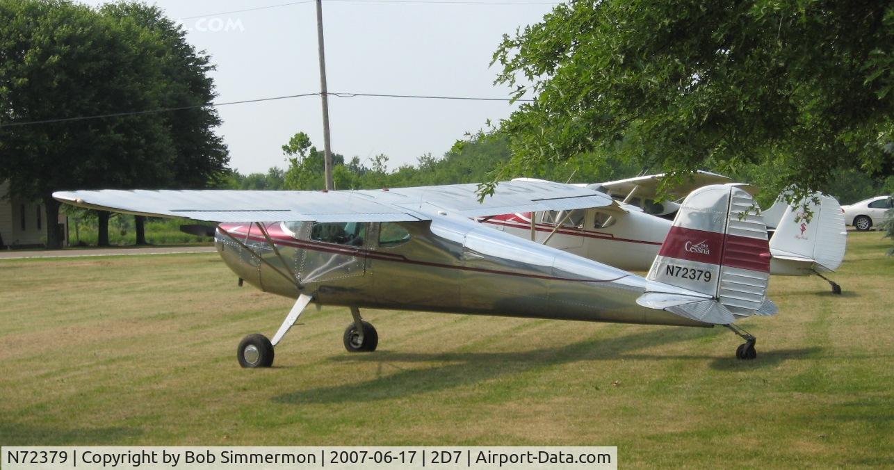 N72379, 1946 Cessna 140 C/N 9565, Father's Day fly-in at Beach City, OH