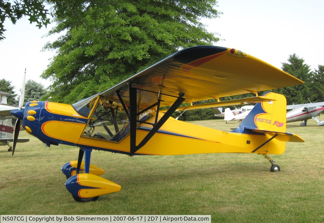 N507CG, 2002 Skystar Kitfox Series 5 C/N S9907-0199, Father's Day fly-in at Beach City, OH