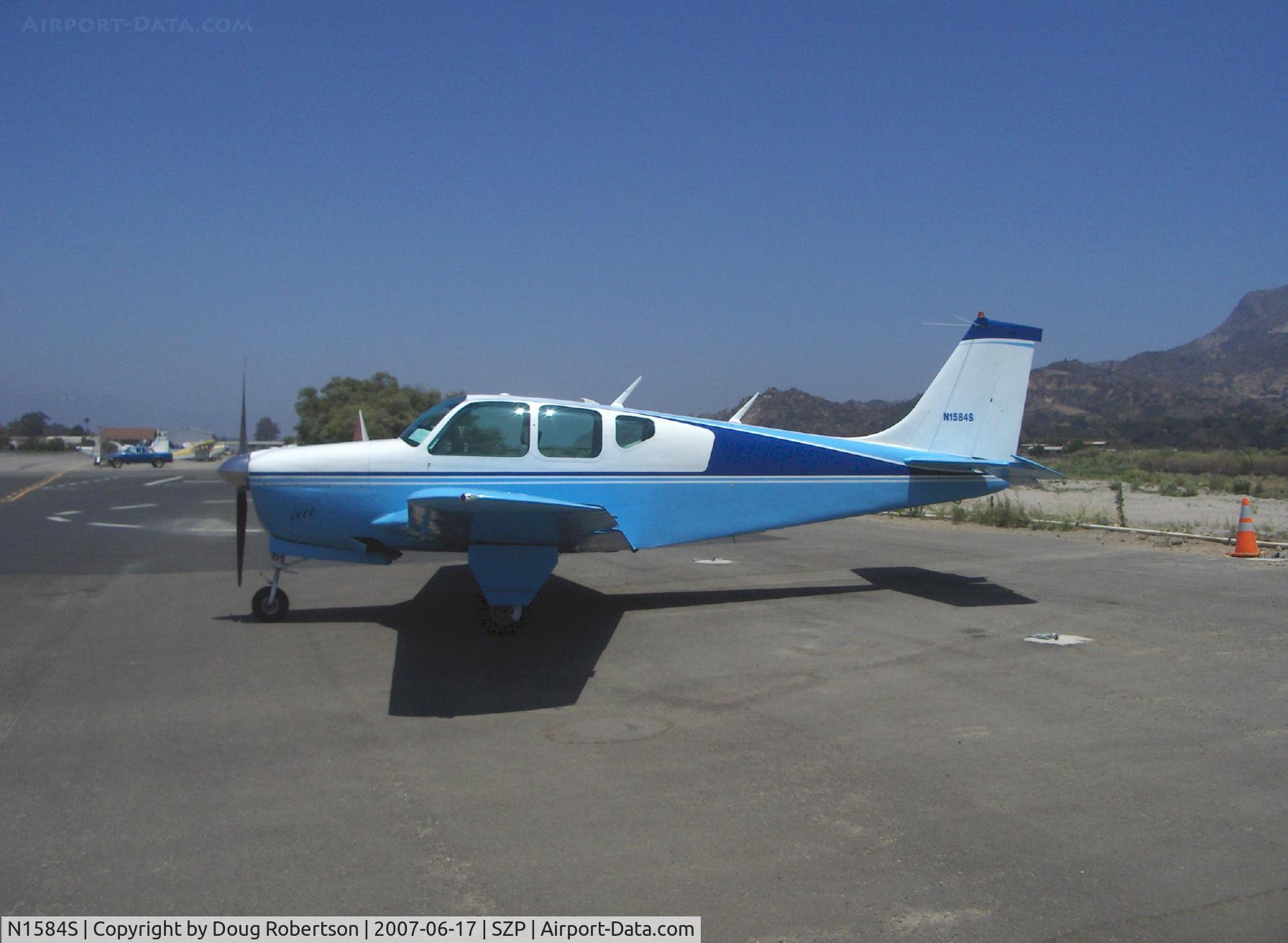 N1584S, 1962 Beech 35-B33 Debonair C/N CD-534, 1962 Beech 35-B33 DEBONAIR, Continental IO-470-K 225 Hp