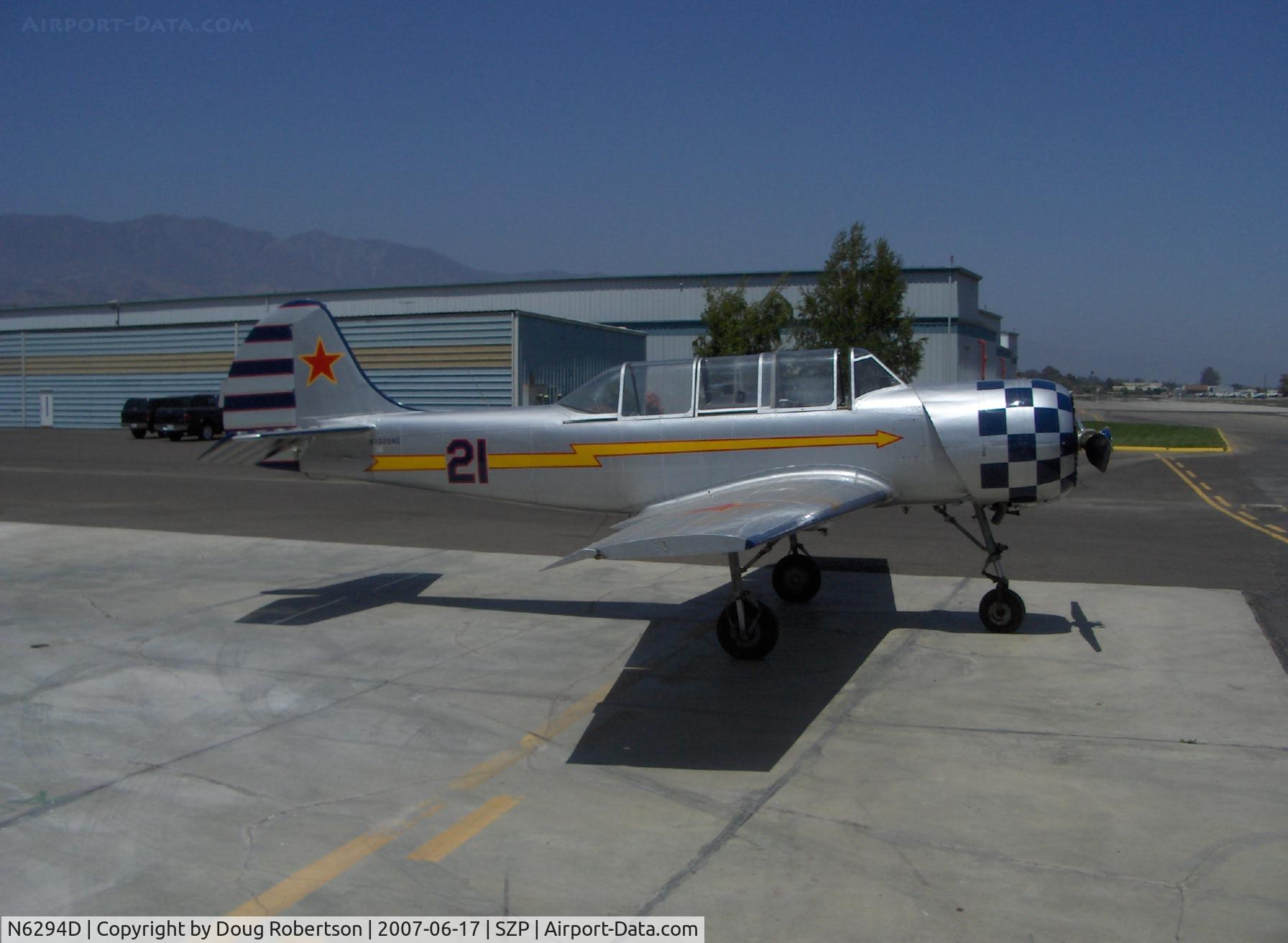 N6294D, 1983 Yakovlev Yak-52 C/N 833611, 1983 Yakovlev YAK 52, Vedeneev (Ivchenko) MP-14 360 Hp radial