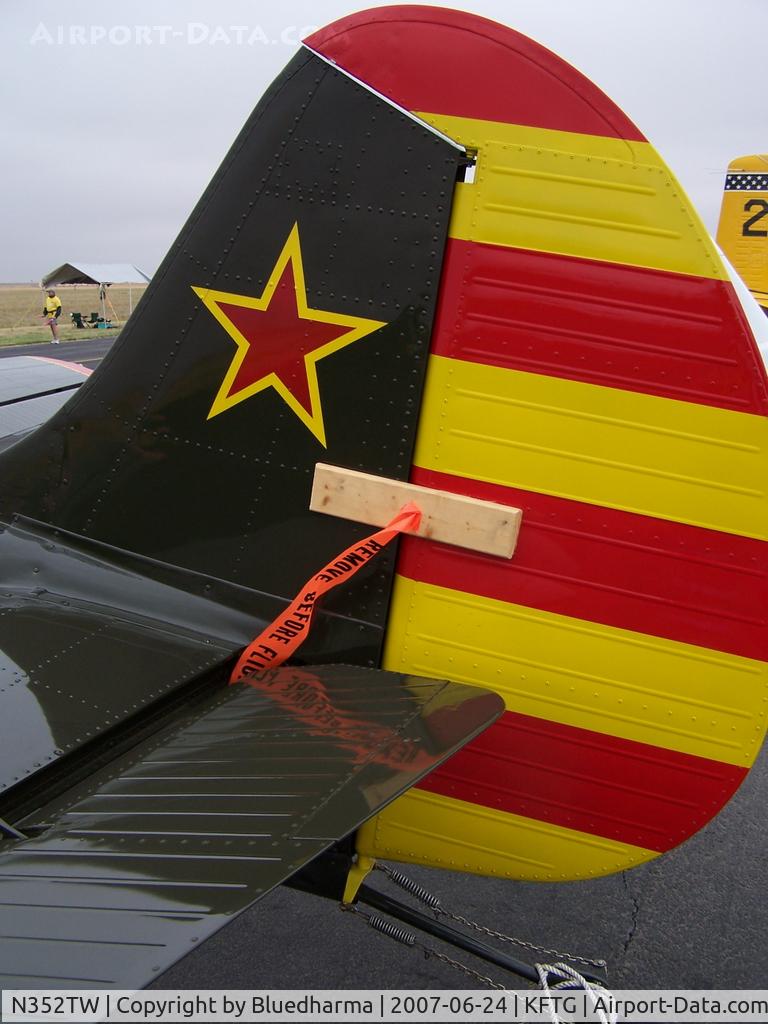 N352TW, 2003 Yakovlev (Aerostar) Yak-52TW C/N 0312501, Tail Detail
