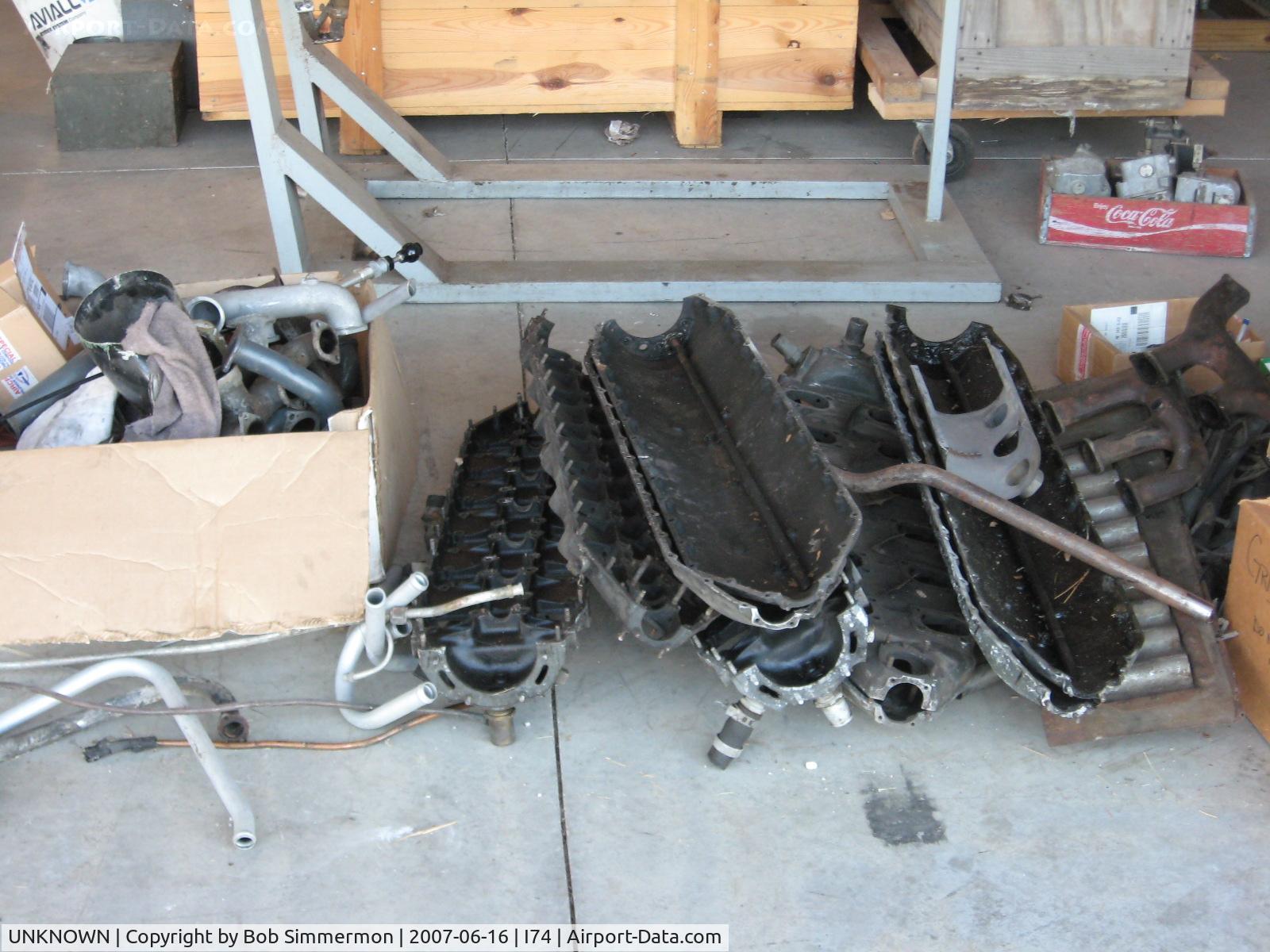UNKNOWN, , Disassembled Ranger engines.  Part of Fairchild Model 24 project at Urbana, OH