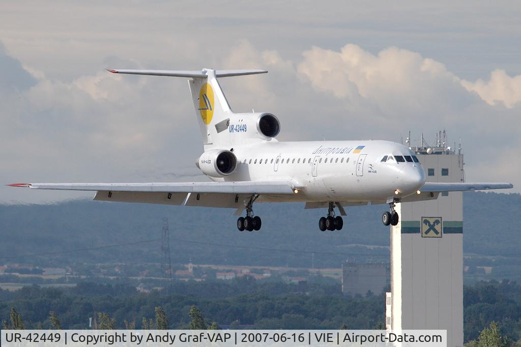 UR-42449, 1994 Yakovlev Yak-42D C/N 1401018, Dniproavia Y42