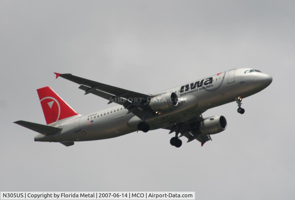 N305US, 1989 Airbus A320-211 C/N 041, Northwest