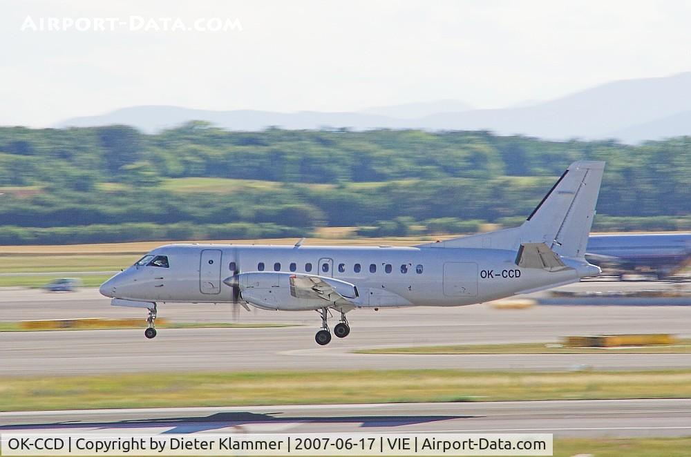 OK-CCD, 1989 Saab SF340B C/N 340B-161, Job Air Saab 340A on finale off RWY16