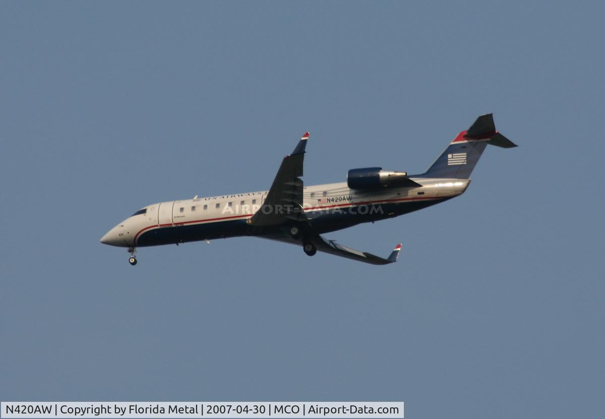 N420AW, 2002 Bombardier CRJ-200LR (CL-600-2B19) C/N 7640, US