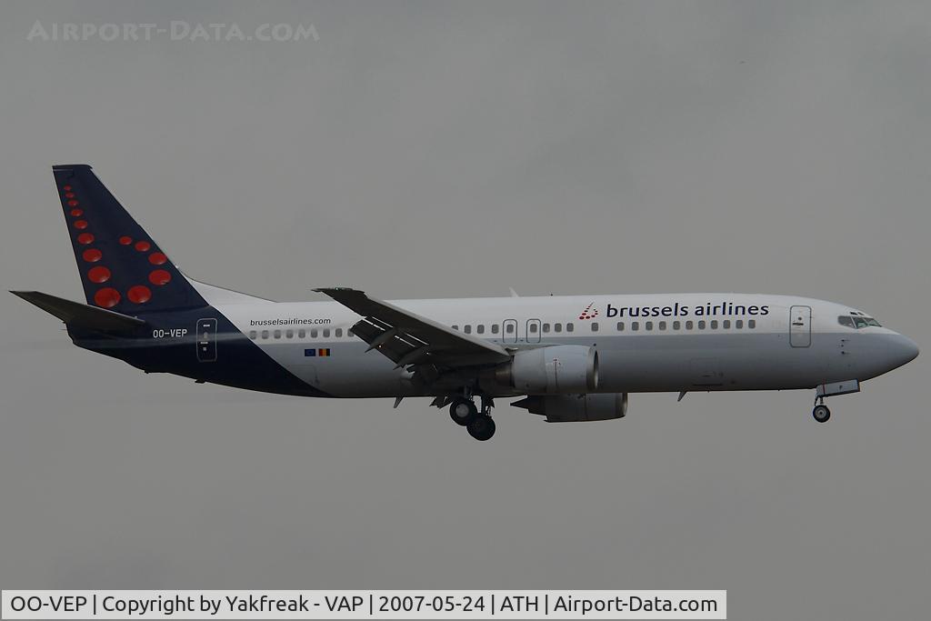 OO-VEP, 1996 Boeing 737-43Q C/N 28489, Brussels Airlines Boeing 737-400