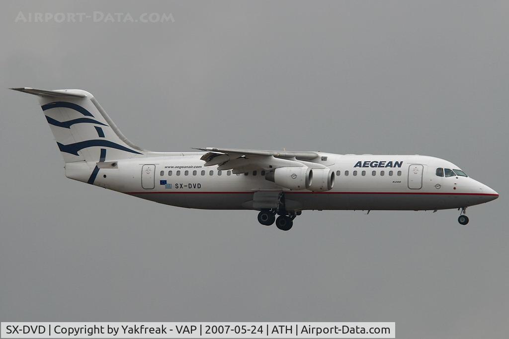 SX-DVD, 1999 British Aerospace Avro 146-RJ100 C/N E3362, Aegean Bae 146