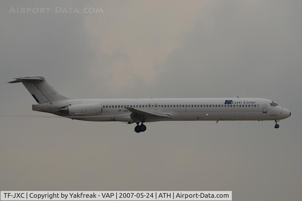 TF-JXC, 1989 McDonnell Douglas MD-83 (DC-9-83) C/N 49627, Blueline MD80