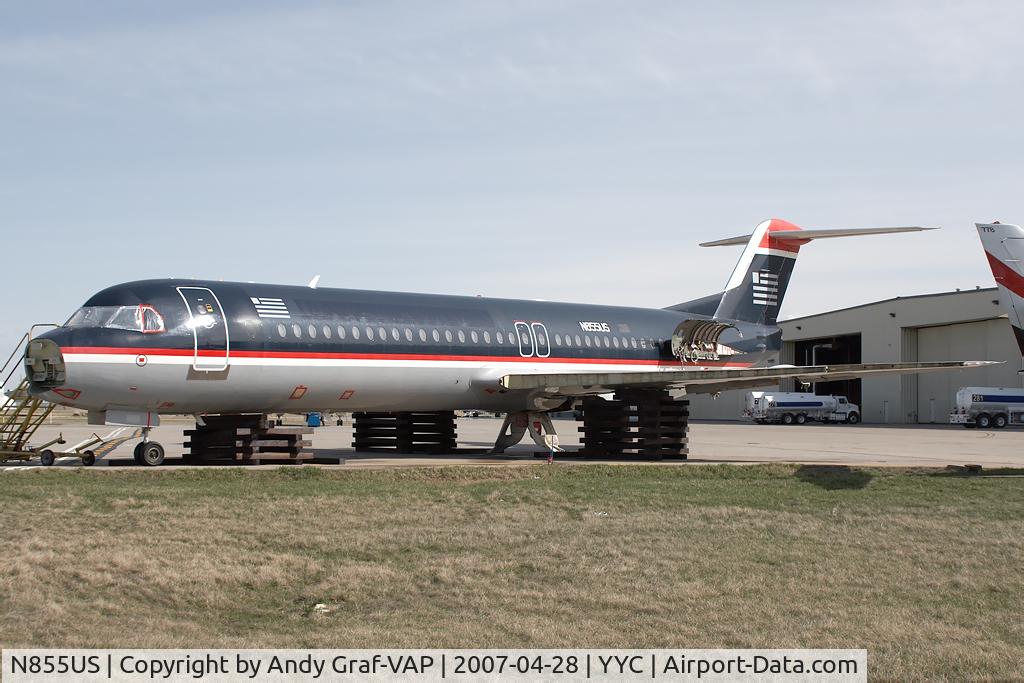 N855US, 1989 Fokker 100 (F-28-0100) C/N 11283, US Airways F100