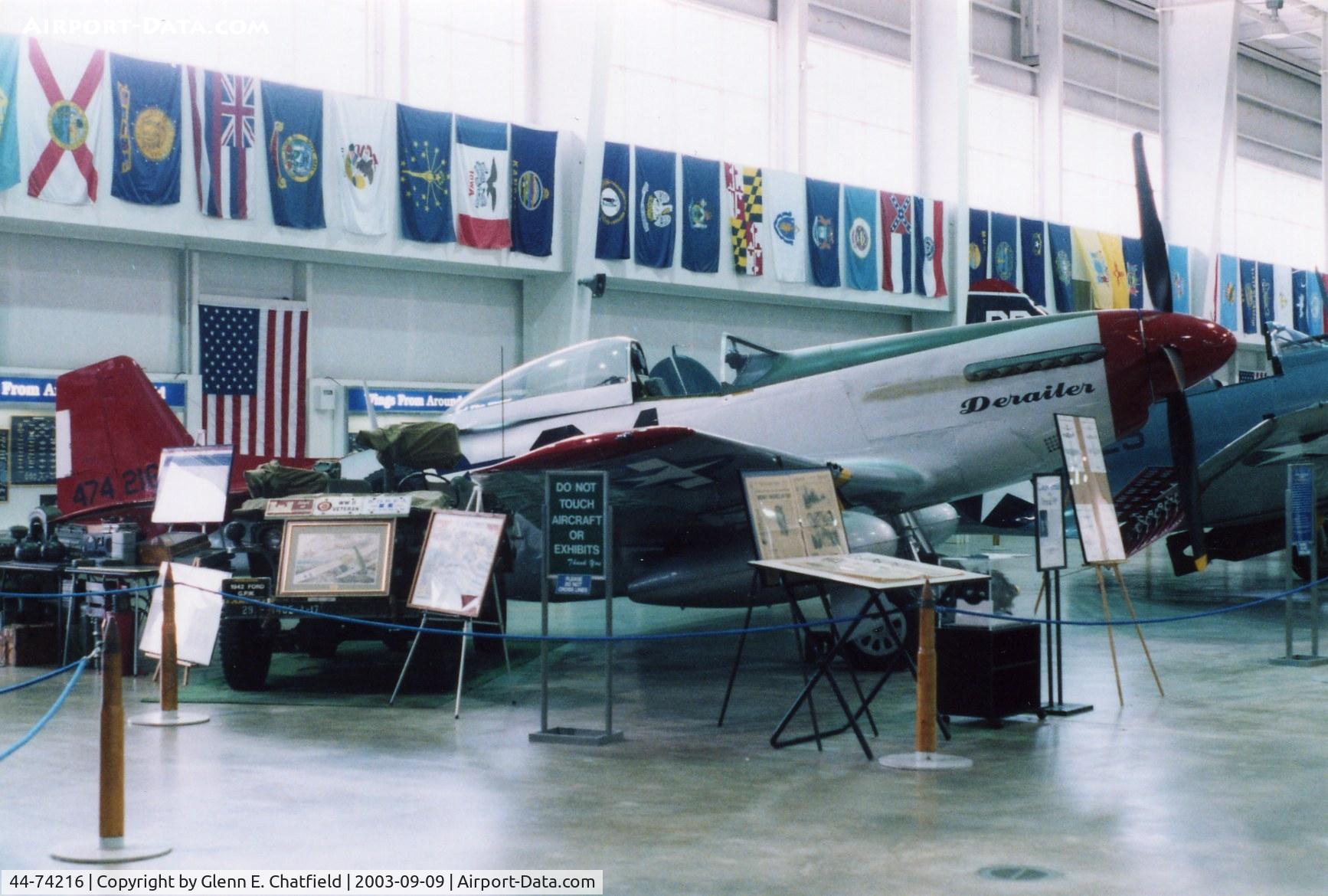 44-74216, 1944 North American P-51D-25-NA Mustang C/N 122-40756, P-51D at the Battleship Alabama Museum