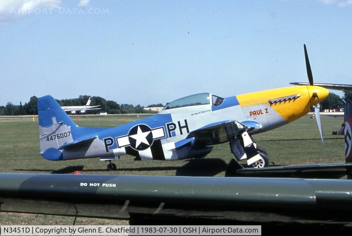 N3451D, 1944 North American F-51D Mustang C/N 122-41547, At the EAA Fly In