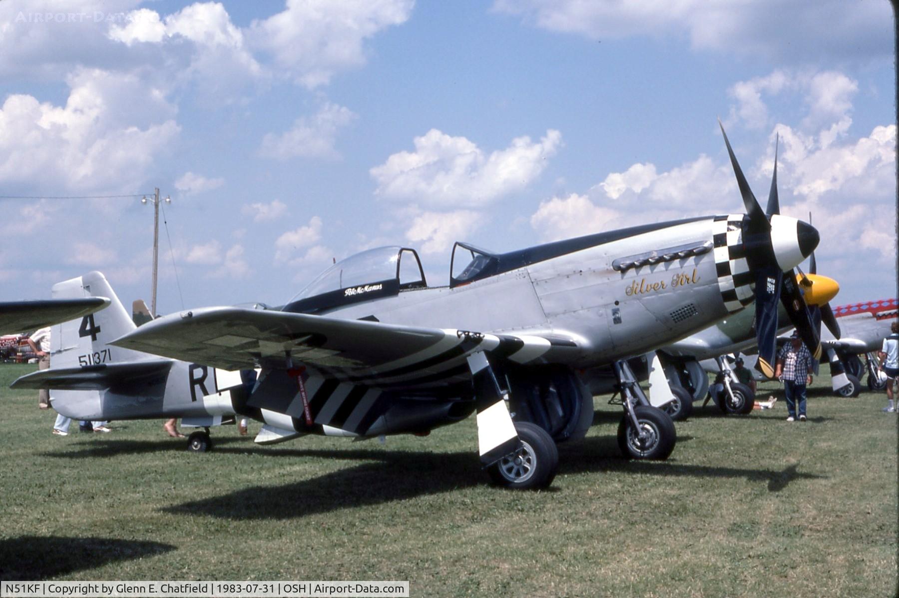 N51KF, 1963 North American P-51D Mustang C/N 124-48124 (45-11371), At the EAA Fly In as N1051S