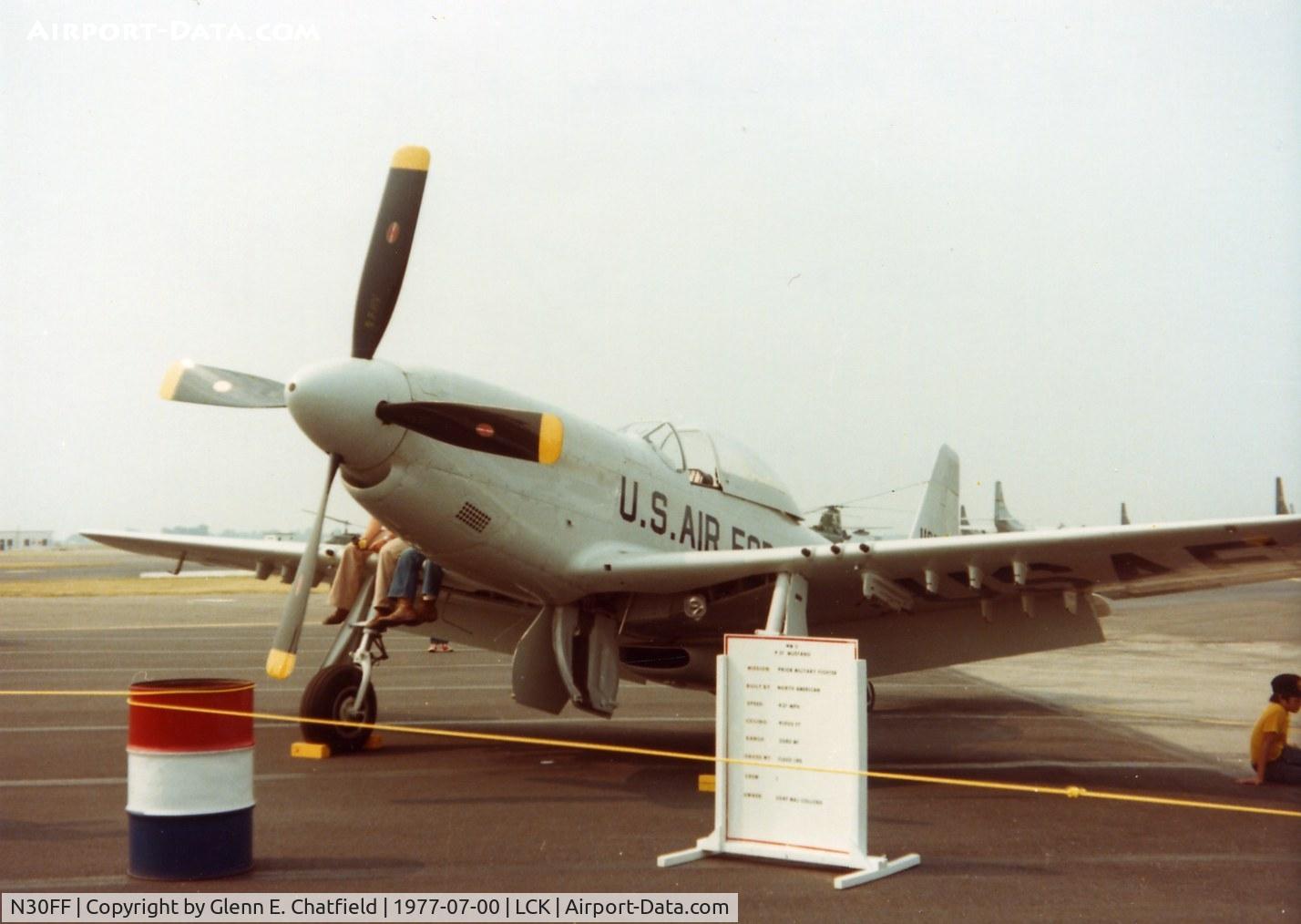 N30FF, 1944 North American F-51D Mustang C/N 45-11559, At the Rickenbacker AFB open house