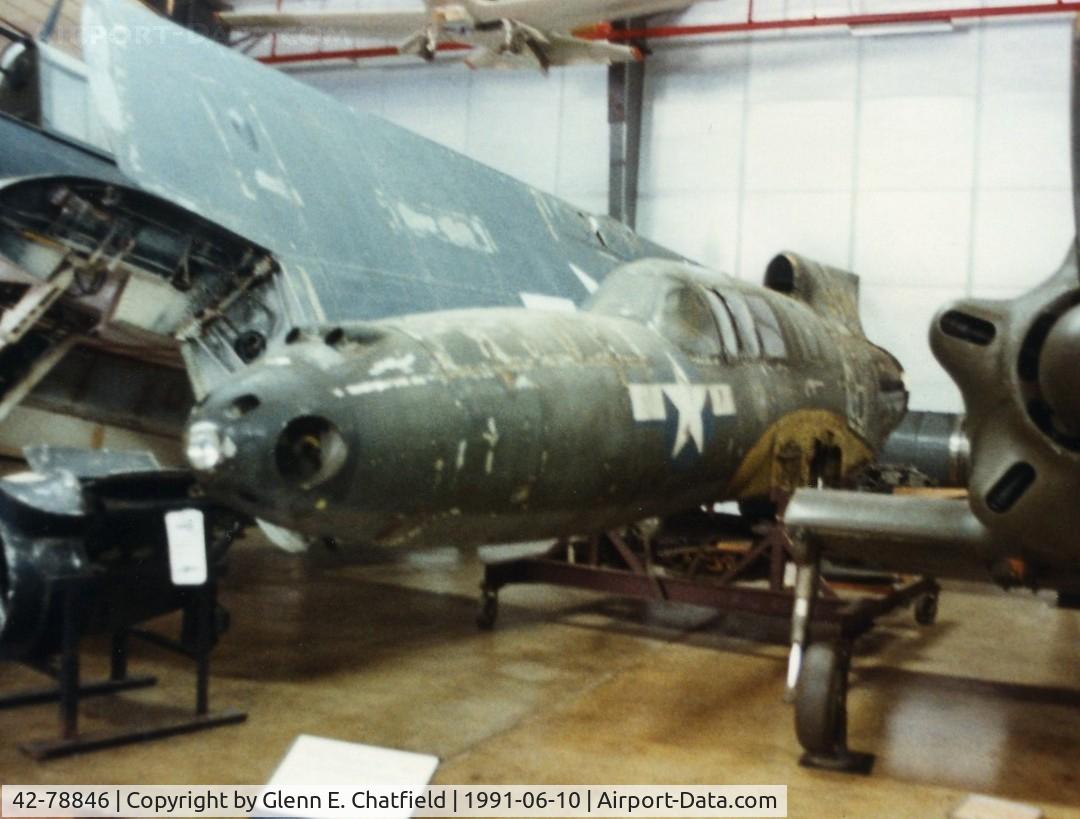 42-78846, 1943 Curtiss XP-55 Ascender C/N Not found 42-78846, XP-55 Ascender at the Garber Facility of the National Air & Space Museum.  Nicknamed the 
