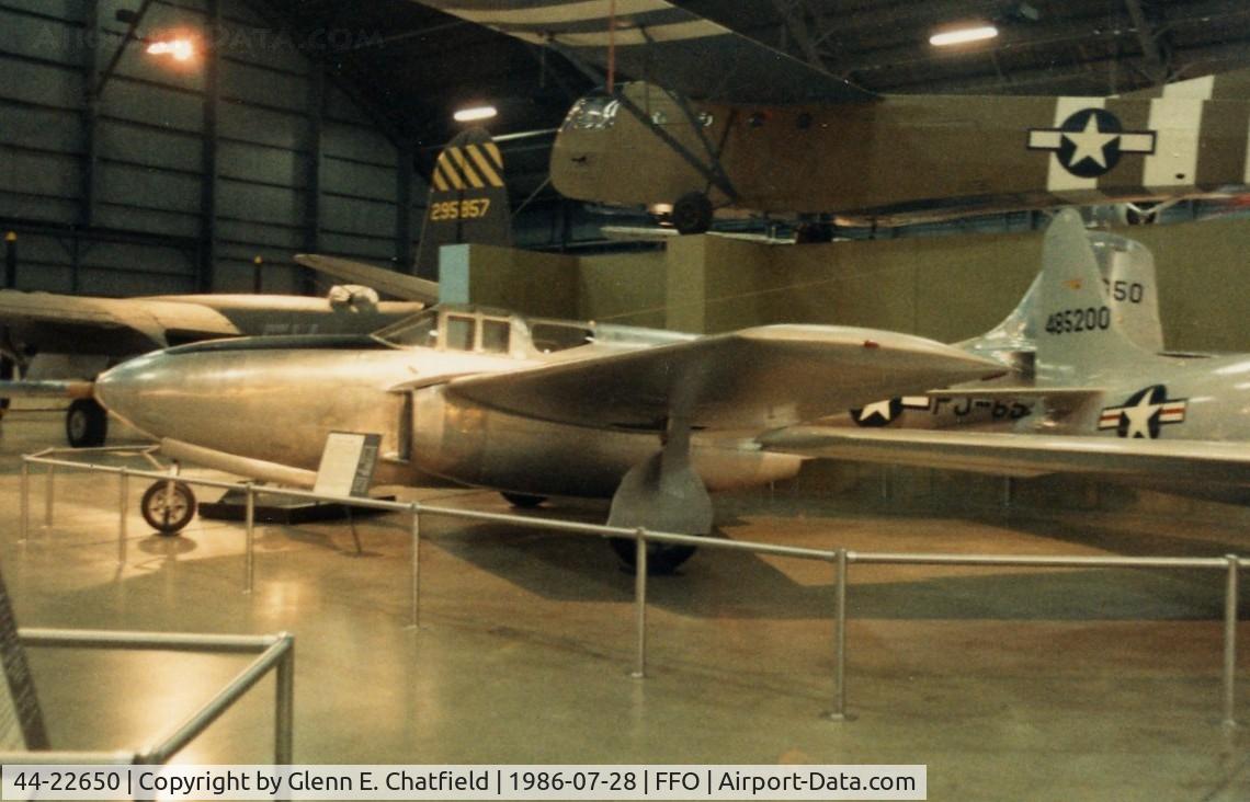 44-22650, 1944 Bell P-59B Airacomet C/N 27-58, P-59B at the National Museum of the U.S. Air Force