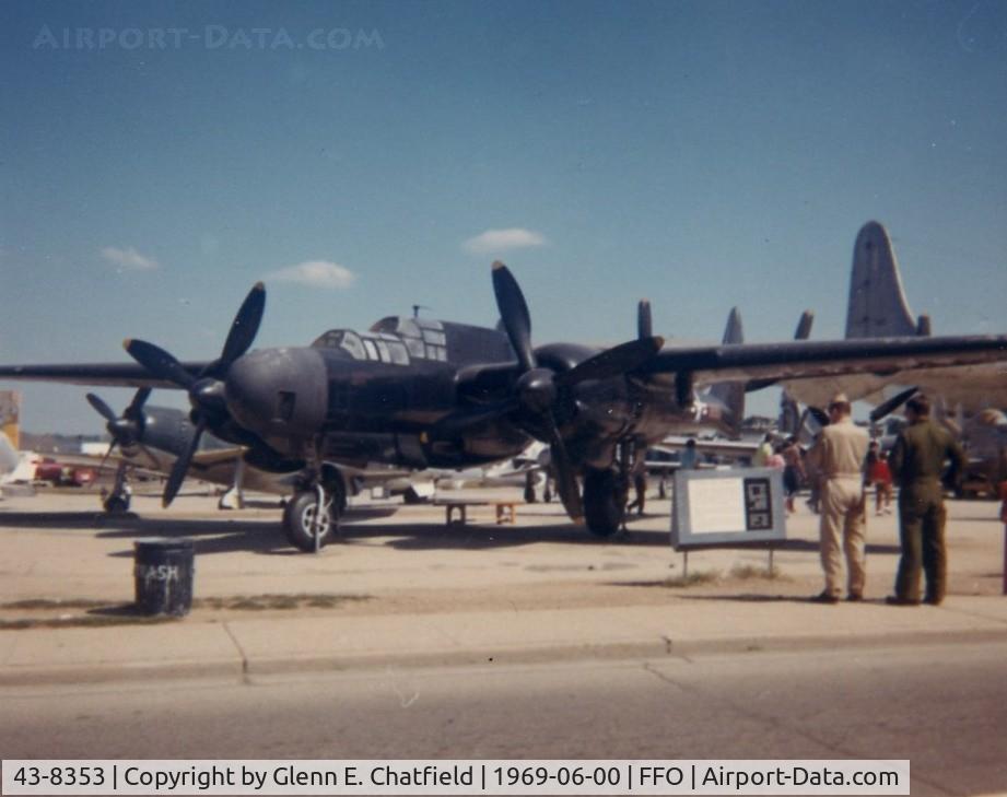 43-8353, 1943 Northrop P-61B Black Widow C/N 1407, At the old Air Force Museum at Patterson Field, Fairborn, OH