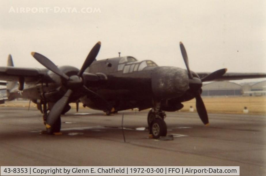 43-8353, 1943 Northrop P-61B Black Widow C/N 1407, At the new Air Force Museum, Wright Field