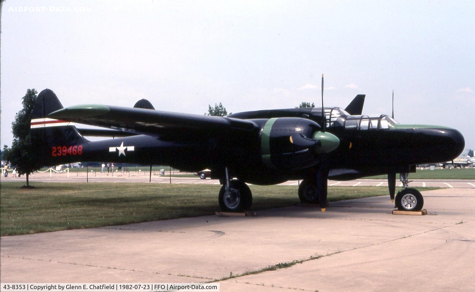 43-8353, 1943 Northrop P-61B Black Widow C/N 1407, At the National Museum of the U.S. Air Force