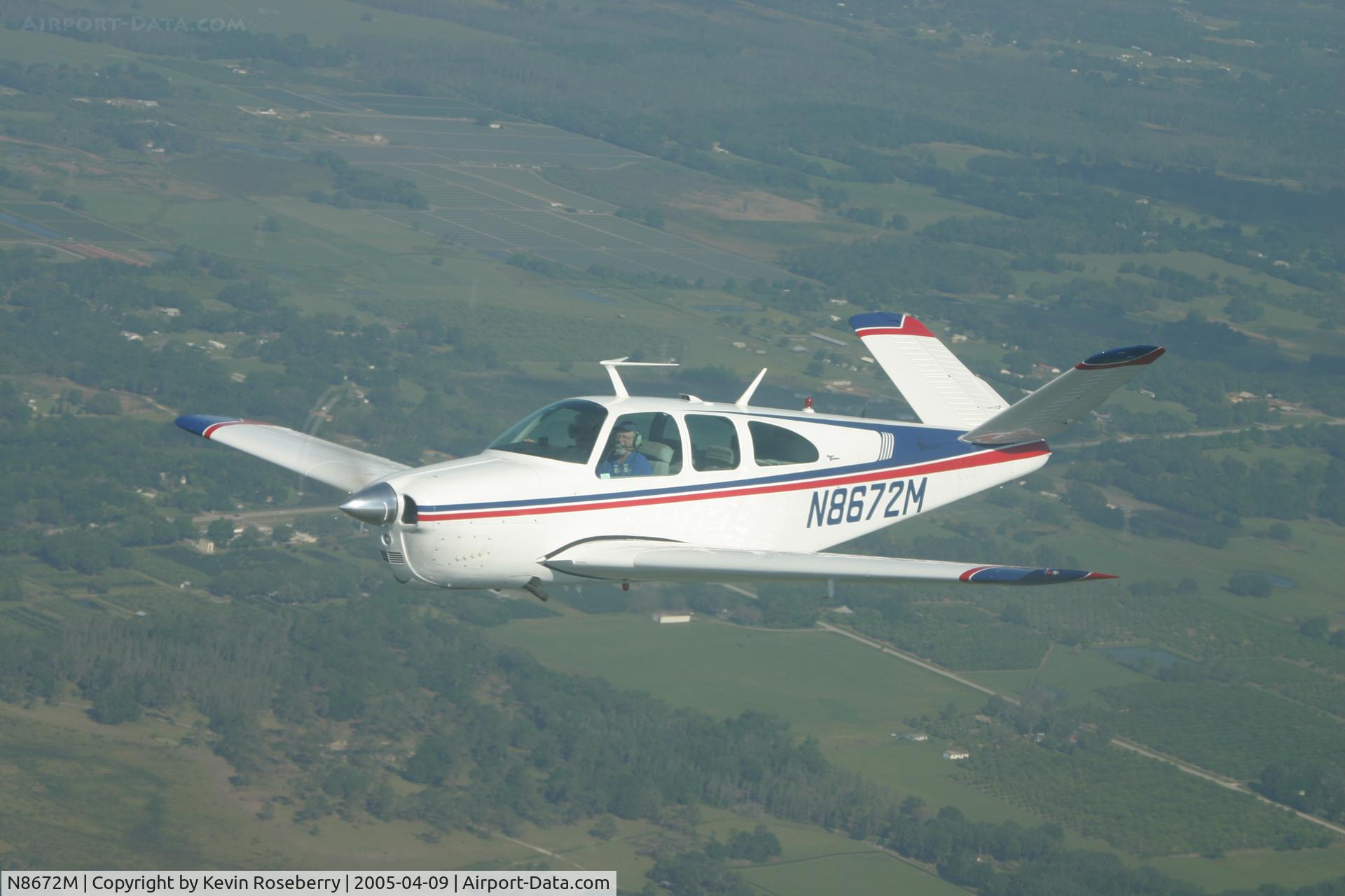 N8672M, 1963 Beech P35 Bonanza C/N D-7266, Bonanza Somewhere over Florida