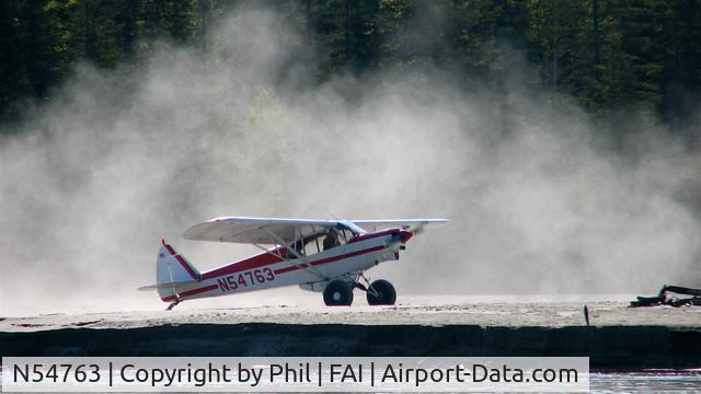 N54763, 1976 Piper PA-18-150 Super Cub C/N 18-7609054, CHena river sandbar