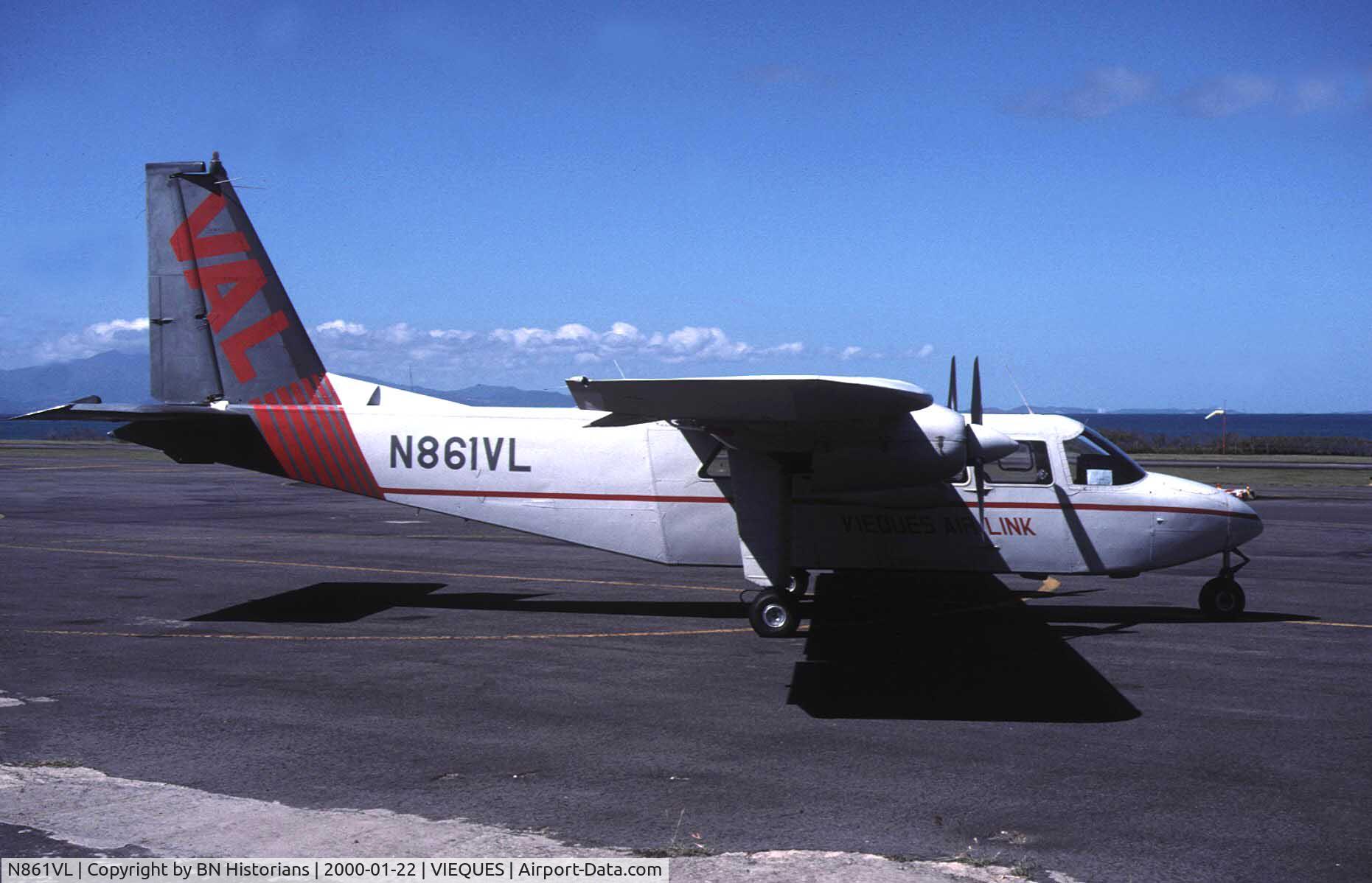 N861VL, 1984 Pilatus Britten-Norman BN-2B-26 Islander C/N 2155, Vieques Air Link connect Vieques with mainland PR