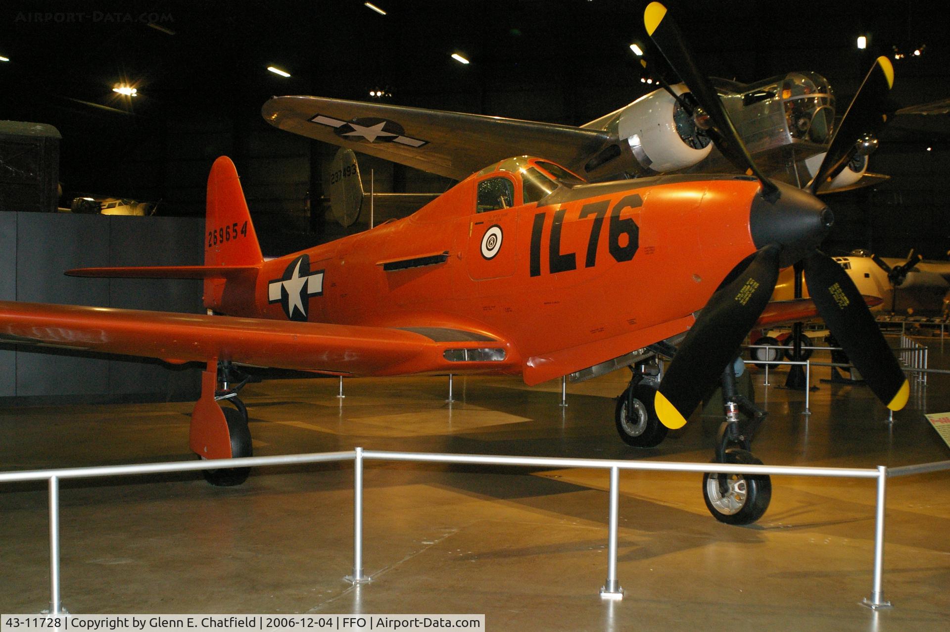 43-11728, 1945 Bell P-63E-1-BE Kingcobra C/N 33-16, P-63E at the National Museum of the U.S. Air Force