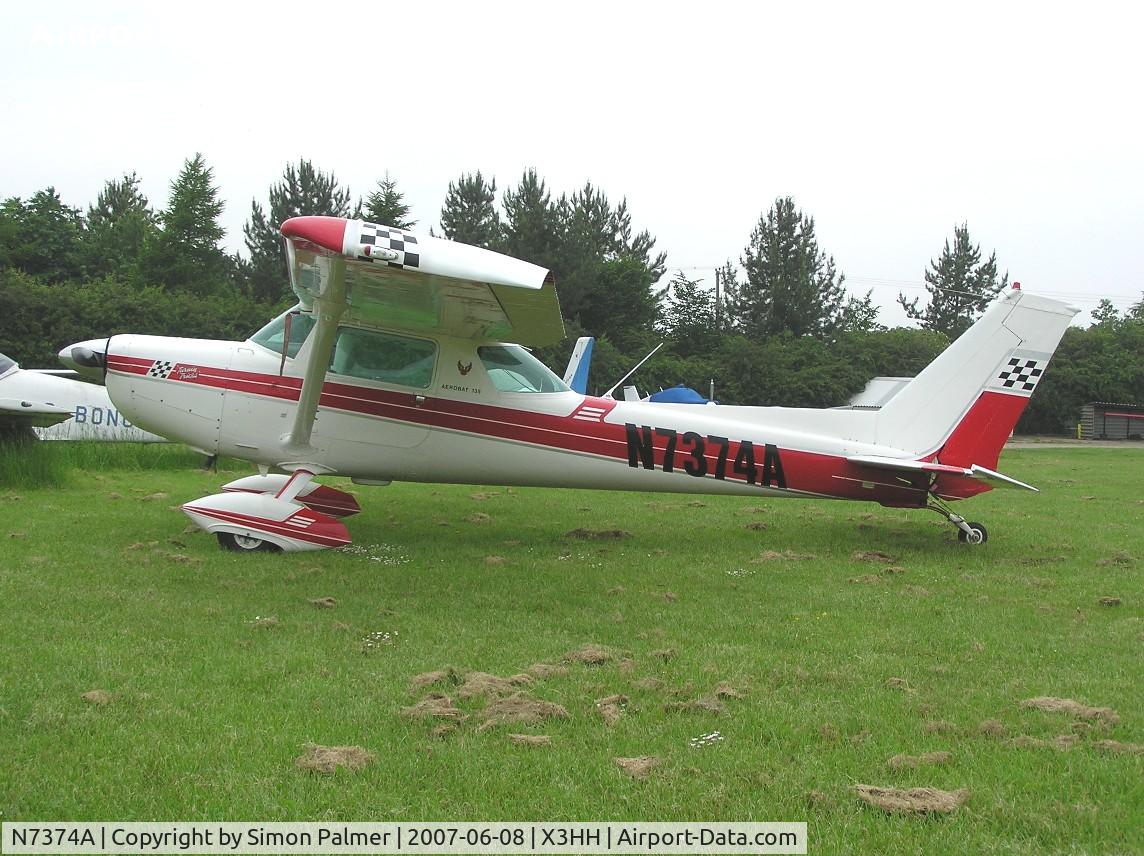 N7374A, 1977 Cessna A150M Aerobat C/N A1500726, Cessna A150 taildragger conversion at Hinton