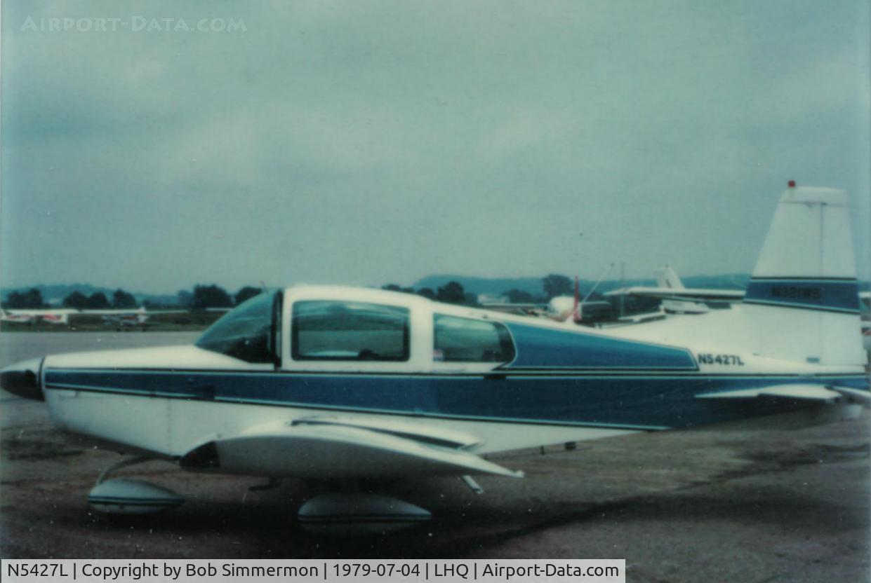 N5427L, 1973 Grumman American AA-5 Traveler C/N AA5-0327, Was N5427L when Dad bought it.