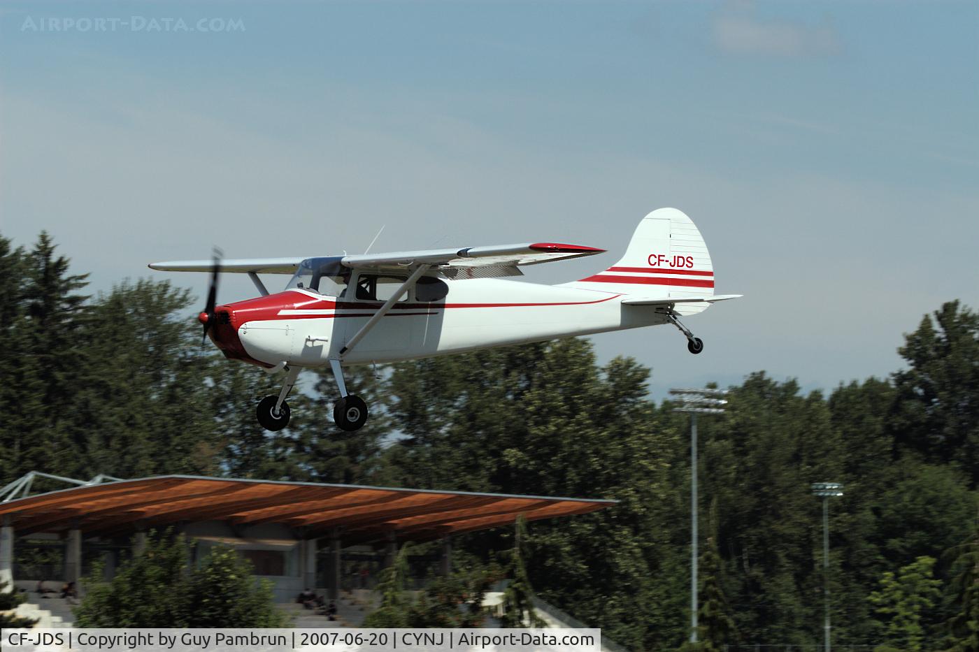 CF-JDS, 1949 Cessna 170A C/N 19125, Just about down