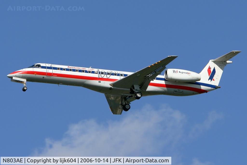 N803AE, 2001 Embraer ERJ-140LR (EMB-135KL) C/N 145483, 100th RJ for EGF