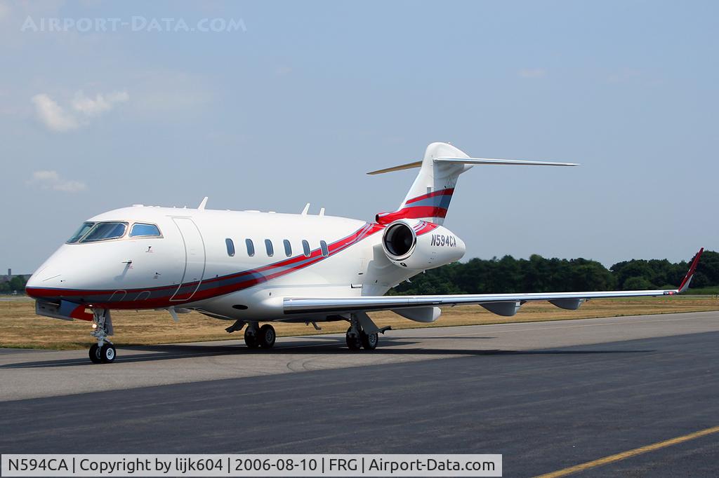 N594CA, 2005 Bombardier Challenger 300 (BD-100-1A10) C/N 20082, Arriving on delivery flight.