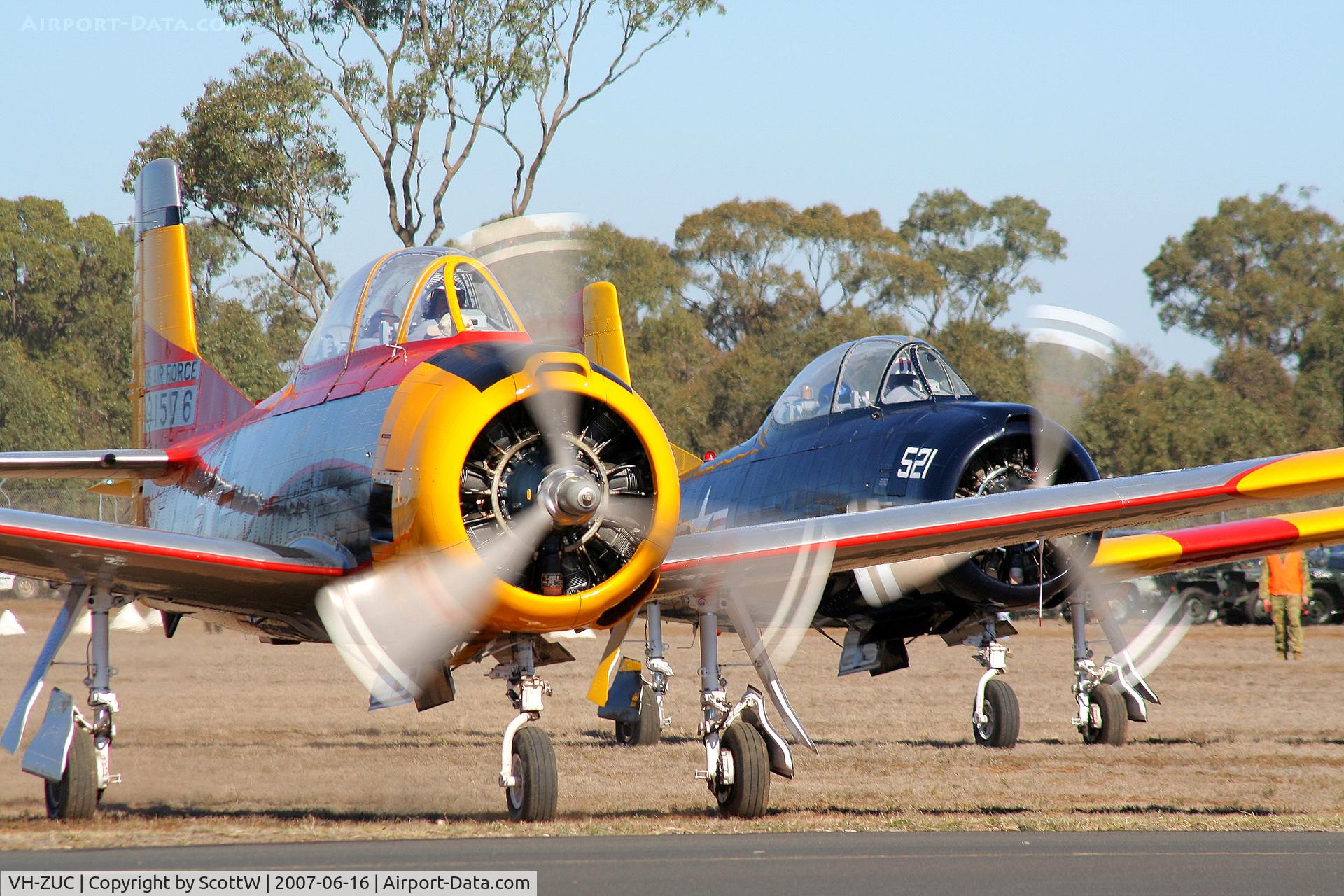 VH-ZUC, 1951 North American T-28D Trojan C/N 174-430, Oakey Warbird Fly-in. Oakey Army Aviation Centre QLD AUS