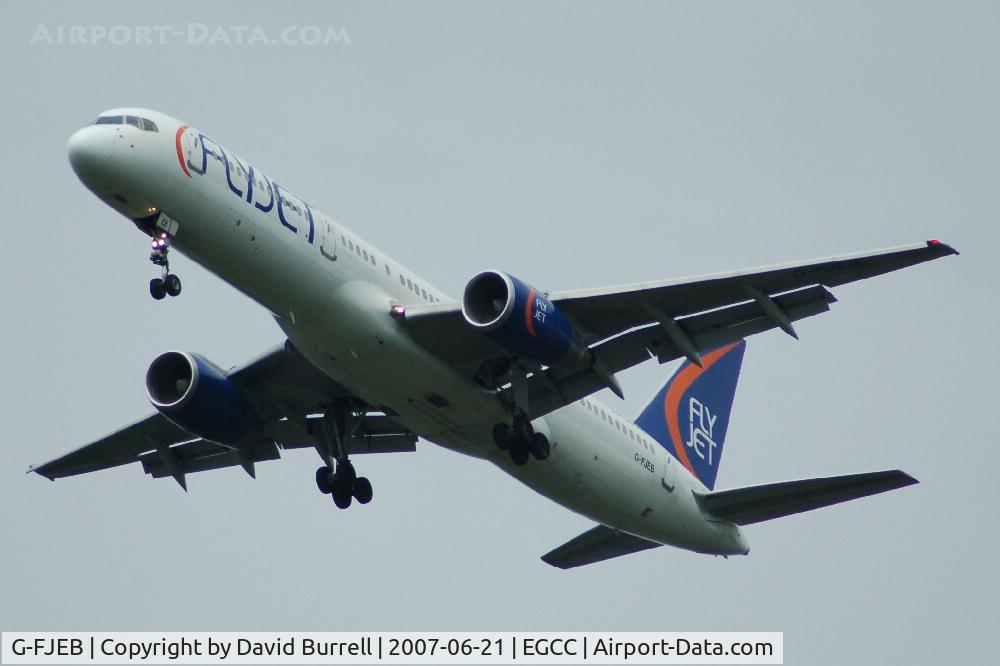 G-FJEB, 1989 Boeing 757-23A C/N 24290, Flyjet - Landing