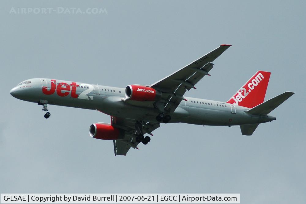 G-LSAE, 1988 Boeing 757-27B C/N 24135, Jet2.com - Landing